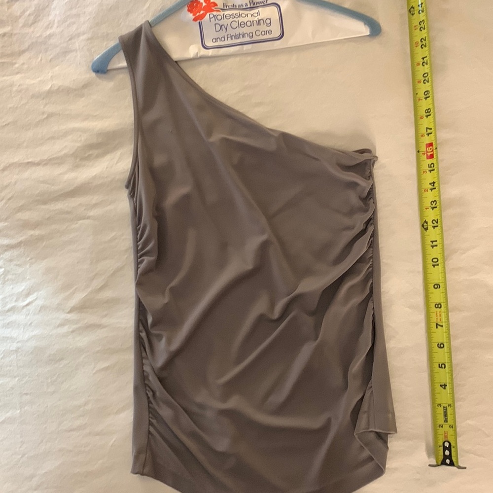 Gray Calvin Klein one shoulder top
